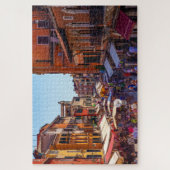 イタリア·ヴェネツィアの混み合った通りの景色 ジグソーパズル (縦)