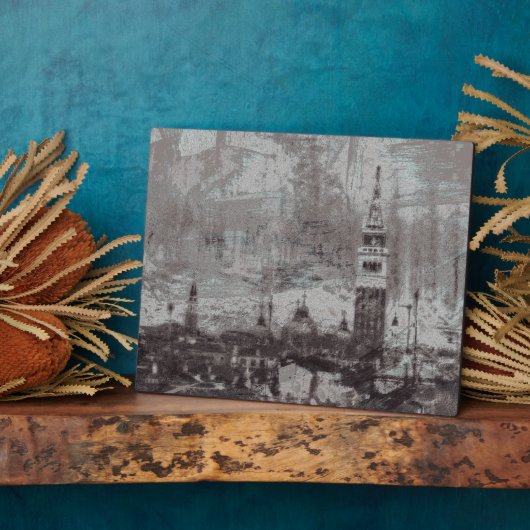 イタリア ヴェネツィアの空と水の芸術 フォトプラーク (側面)