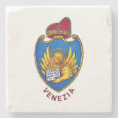 イタリア，ヴェネツィアの紋章 ストーンコースター (正面)