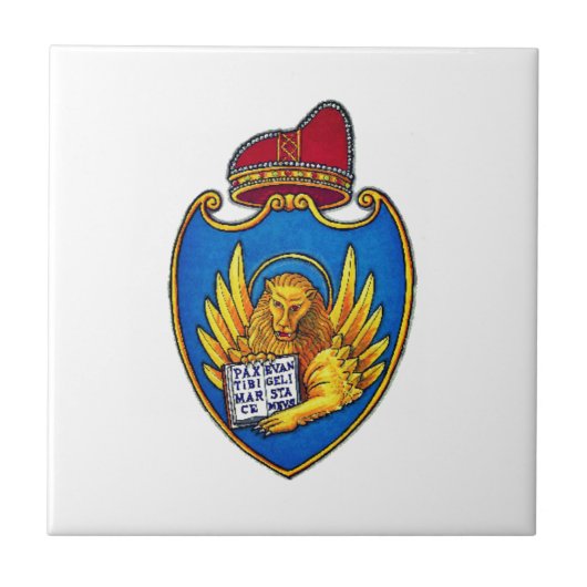 イタリア,ヴェネツィアの紋章 タイル (正面)