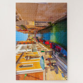 イタリア,ヴェネツィアの運河の美しい景色 ジグソーパズル (縦)