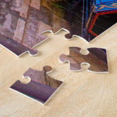 イタリア，ヴェネツィアの運河の風光明媚な景色 ジグソーパズル (側面)