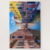 イタリア，ヴェネツィアの運河の風光明媚な景色 ジグソーパズル (縦)