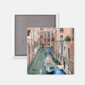 イタリア,ヴェネツィアの運河 マグネット (正面/裏面)