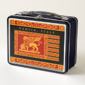 イタリア,ヴェネツィア国旗 メタルランチボックス (正面)