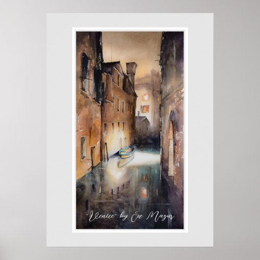 イタリア・ヴェネツィア運河のポスター ポスター (正面)