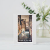 イタリア・ヴェネツィア運河のポスター ポストカード (スタンド正面)