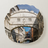 イタリア，ヴェネツィア，ため息の橋 ラウンドクッション (正面)