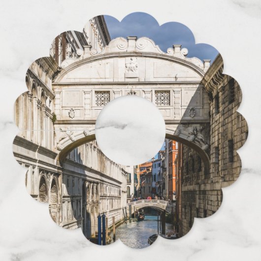 イタリア，ヴェネツィア，ため息の橋 ワイングラスタグ (正面)