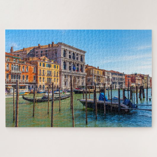 イタリア，ヴェネツィア，カナルグランデの風光明媚な景色 ジグソーパズル (横)