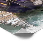 イタリア，ヴェネツィア，グランドカナルデザインポスター ポスター (角)