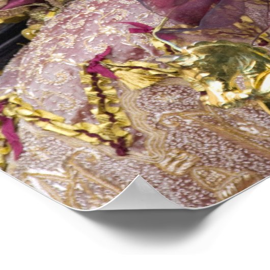 イタリア、ヴェネツィア。コスチュームを着たカップル ポスター (角)