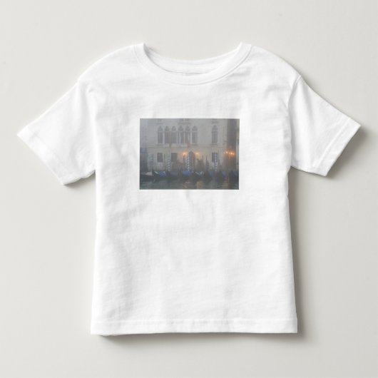 イタリア, ヴェネツィア。ゴンドラの列が トドラーTシャツ (正面)
