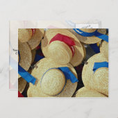 イタリア，ヴェネツィア，ゴンドラの帽子 ポストカード (正面/裏面)