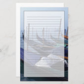 イタリア、ヴェネツィア。ゴンドラ。 便箋 (正面/裏面)