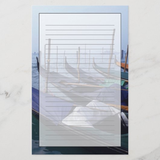 イタリア、ヴェネツィア。ゴンドラ。 便箋 (正面)