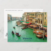 イタリア,ヴェネツィア – ゴンドラ(Gonandas On Grand Canal) ポストカード (正面/裏面)