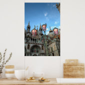 イタリア、ヴェネツィア、サン・マルコとランプ ポスター (キッチン)