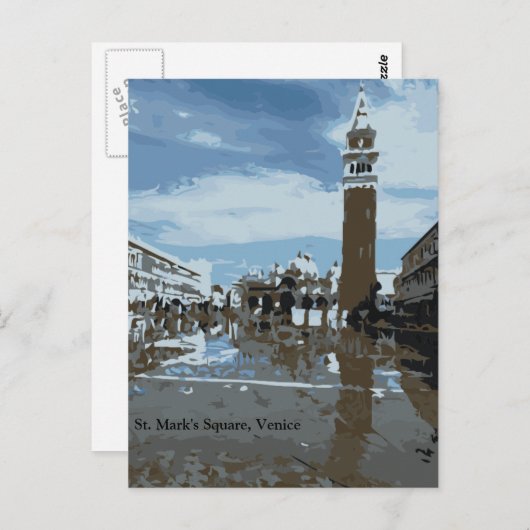 イタリア,ヴェネツィア,セントマルクスクエア ポストカード (正面/裏面)