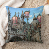 イタリア，ヴェネツィア，セントマークス&ランプ クッション (ブランケット)