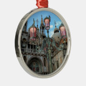 イタリア，ヴェネツィア，セントマークス&ランプ メタルオーナメント (右)
