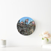 イタリア，ヴェネツィア，セントマークス&ランプ ラウンド壁時計 (ホーム)