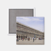 イタリア，ヴェネツィア，セント・マルコ広場 マグネット (正面/裏面)
