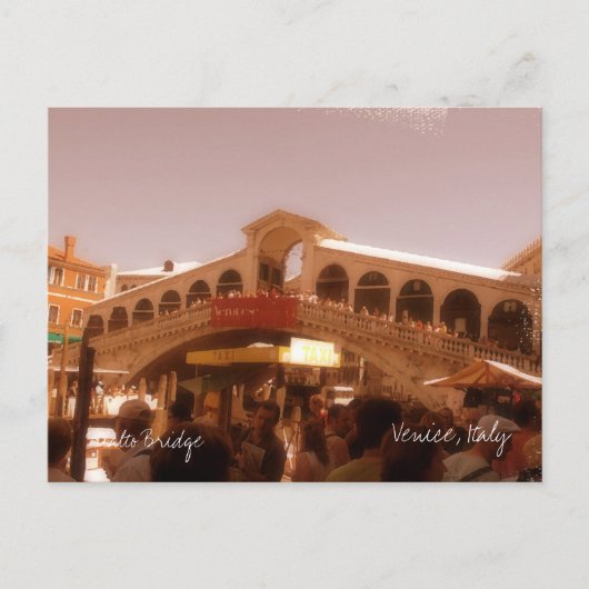 イタリア，ヴェネツィア，リアルトブリッジ ポストカード (正面)