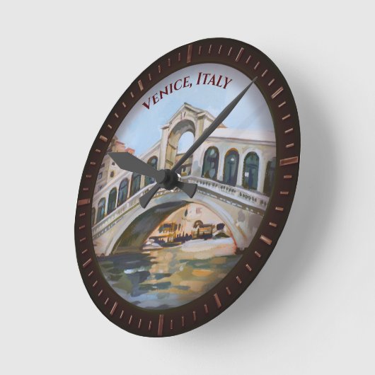 イタリア,ヴェネツィア – リアルトブリッジ ラウンド壁時計 (傾斜)