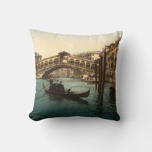 イタリア，ヴェネツィア，リアルトブリッジI クッション (正面)