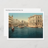 イタリア，ヴェネツィア，リアルト橋とグランドカナル ポストカード (正面/裏面)