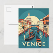 イタリア ヴェネツィア リアルト橋 ヴィンテージ ポストカード (正面/裏面)