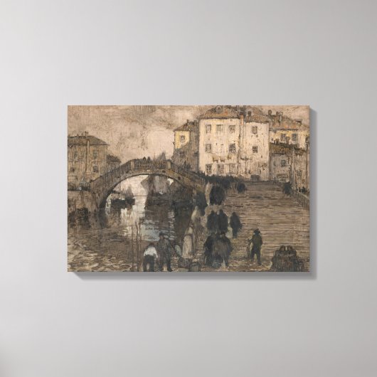 イタリア，ヴェネツィア(ヴィンテージヴェネツィアの風景) キャンバスプリント (正面)