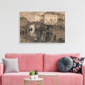 イタリア，ヴェネツィア(ヴィンテージヴェネツィアの風景) キャンバスプリント (インサイチュ (リビング))