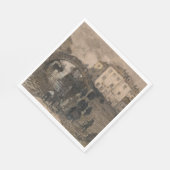 イタリア，ヴェネツィア(ヴィンテージヴェネツィアの風景) スタンダードランチョンナプキン (角)