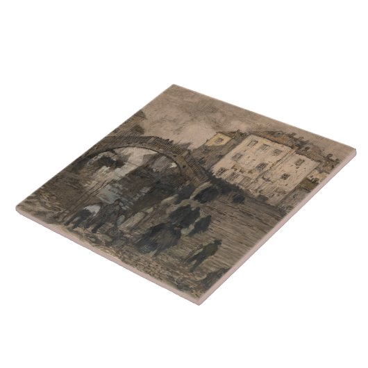 イタリア，ヴェネツィア(ヴィンテージヴェネツィアの風景) タイル (側面)