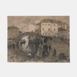 イタリア，ヴェネツィア(ヴィンテージヴェネツィアの風景) ドアマット