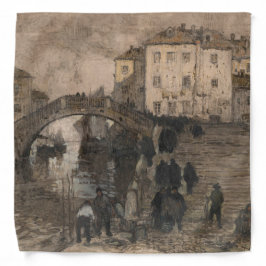 イタリア，ヴェネツィア(ヴィンテージヴェネツィアの風景) バンダナ