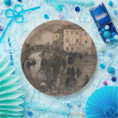 イタリア,ヴェネツィア(ヴィンテージヴェネツィアの風景) ペーパープレート (パーティー)