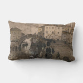 イタリア，ヴェネツィア(ヴィンテージヴェネツィアの風景) ランバークッション (裏面)
