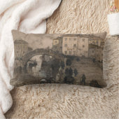 イタリア，ヴェネツィア(ヴィンテージヴェネツィアの風景) ランバークッション (ブランケット)