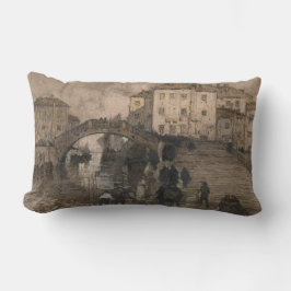 イタリア，ヴェネツィア(ヴィンテージヴェネツィアの風景) ランバークッション
