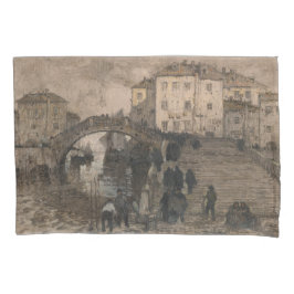 イタリア，ヴェネツィア(ヴィンテージヴェネツィアの風景) 枕カバー