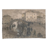 イタリア，ヴェネツィア(ヴィンテージヴェネツィアの風景) 枕カバー (正面右)