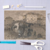 イタリア，ヴェネツィア(ヴィンテージヴェネツィアの風景) 薄葉紙 (クラフト)