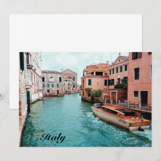 イタリア ヴェネツィア 招待状 (正面/裏面)