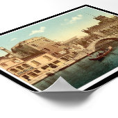 イタリア，ヴェネツィア，橋と運河 ポスター (角)