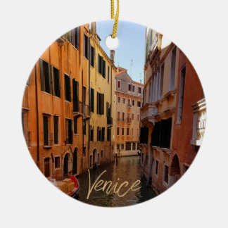 イタリア ヴェネツィア 水路の建物 旅行 セラミックオーナメント