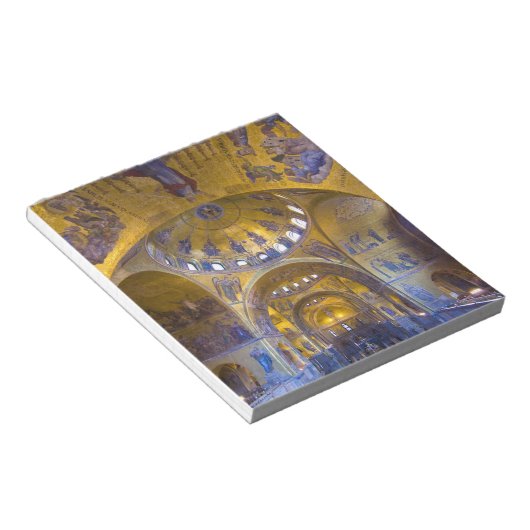 イタリア、ヴェネツィア。聖マルク大聖堂インテリア。 ノートパッド (アングル)