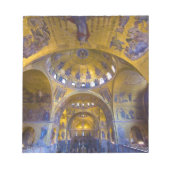 イタリア、ヴェネツィア。聖マルク大聖堂インテリア。 ノートパッド (正面)